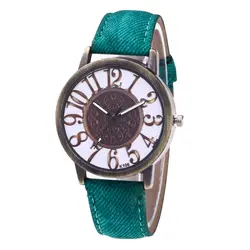 Кварцевые мужские часы с круглым циферблатом, кожаный ремешок, наручные часы для пары, деловые дорожные часы LL @ 17