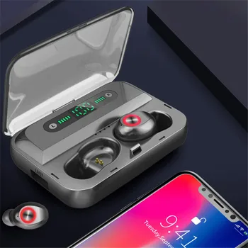 

Wireless Earphone Bluetooth 5.0 Waterproof 5D Stereo Bluetooth Earbuds With Mic LED Display 1200mA Charging Box Gaming Headset