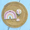 3PCS/lot Baby Rainbow Silicone Teether Bead Pacifier Clip Food Grade Silicone Kids DIY Handmade Toys  Accessories Newborn 2