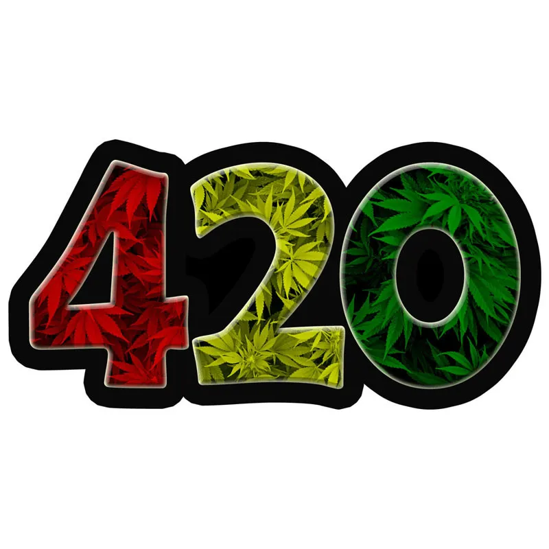 

Creative 420 Weed Leaf Leaves Dank Car Sticker Bumper Motorcycle Decor Superior Quality Vinyl Cover Scratches Waterproof PVC