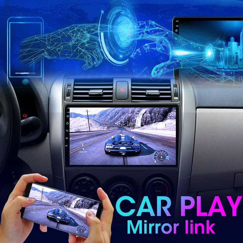 Srnubi Android 10 Car Audio Radio DVD for Toyota Corolla E140/150 2006 - 2013  Multimedia Player 2Din GPS Navigation Auto Stereo