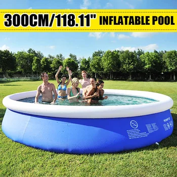 

Inflatable Swimming Pool For Adults Clip Net Thick Super Pad Pool Summer Home Big Bathtub Kids Bath Tub Outdoor 300x76cm