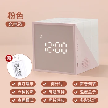 

Creative Simple Digital Clock Led Bedroom Electronic Alarm Desk Date Temperature Glow Tube Digital Clock Zegar Home Clock DB60SZ