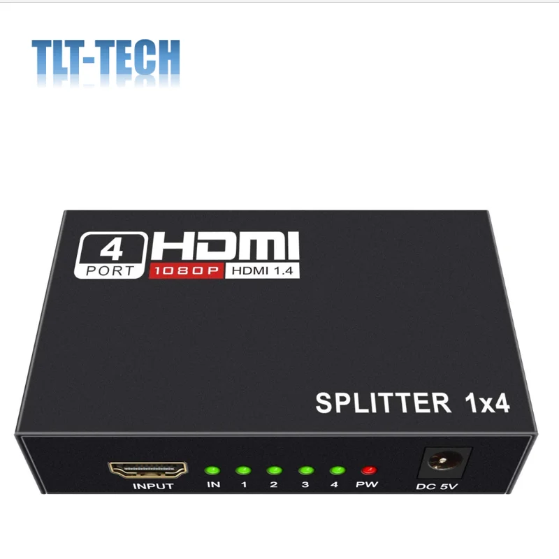 

1x4 порта HDMI 1,4 разделитель 1 в 4 выхода с питанием 4K/2K Full HD 1080p и поддержкой 3D