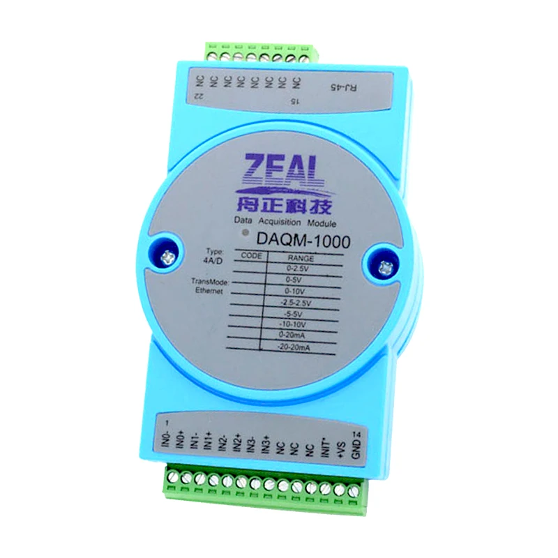 

Analog 4-20ma input to Ethernet modbus tcp data io network port acquisition module DAQM1000