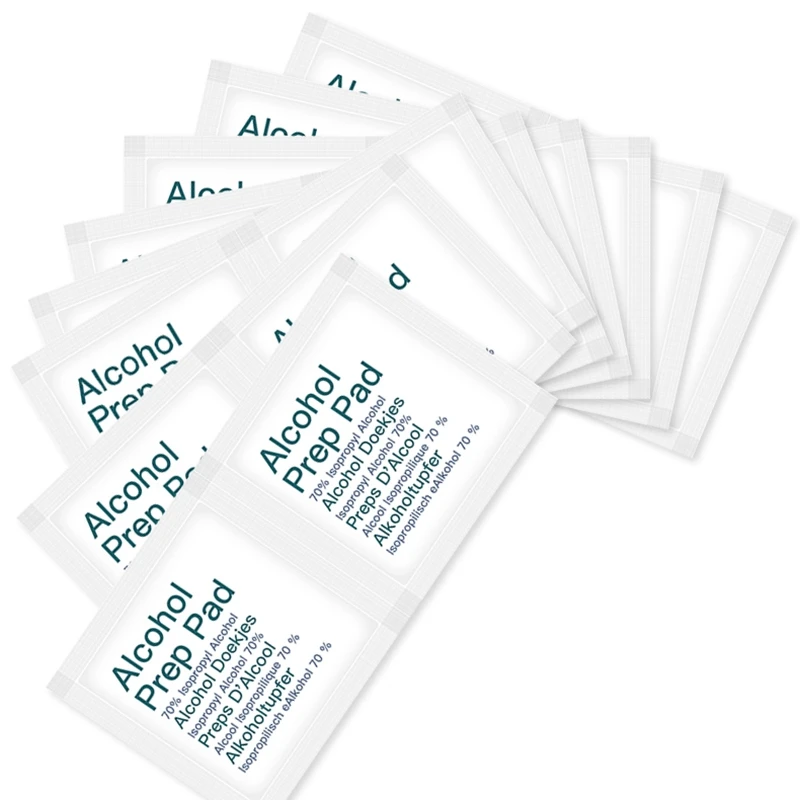 

1000PCS Portable Professional Alcohol Swabs Pads Wet Wipes 70% Isopropyl First Aid Home Skin Cleanser