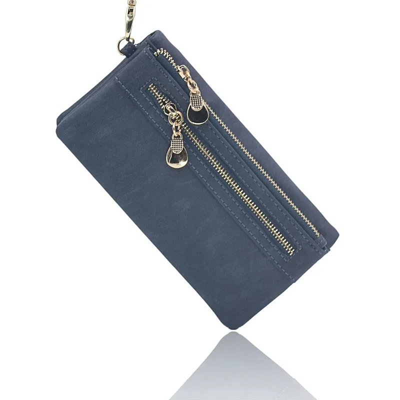 PUOU 2020 Fashion Zipper Purses Women's Wallets Envelop Long Wallet Women Long Section Clutch Wallet Soft PU Leather Money Bag 4