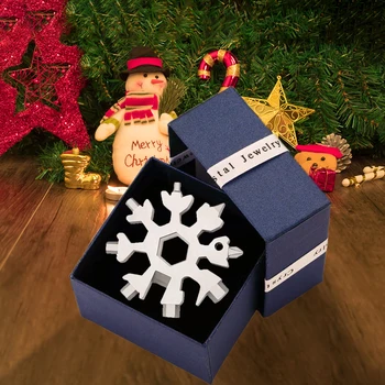 

18-in-1 Snowflake Multi-tool Portable Pocket Tool Wrench Ratchet Combination Metric Christmas Gift Set Socket Wrenches Nut Tools