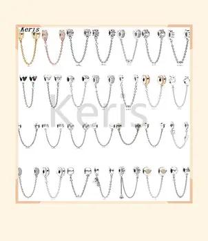 

2019 New 100% 925 Sterling Silver Safety Chain Love Always Recommendation Gift Diy Bracelet Elegant Fashion Women Birthday Gift