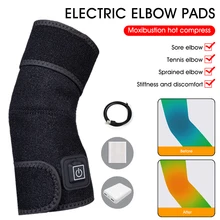 

Heated Elbow Brace Heating Elbow Wrap Pad with 3 Level Temperature Adjustment Therapy Pain Relief for Tendonitis Arthritis