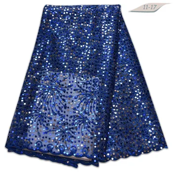 

Latest French Lace Fabric Organza Lace Fabric 2019 High Quality Wedding African Nigerian Cord Lace Fabric With Sequins 04