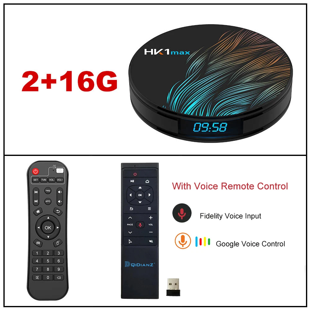 Android 9,0 HK1MAX Мини Смарт ТВ приставка 2,4G/5G Wifi четырехъядерный BT 4,0 телеприставка Netflix медиаплеер Голосовое управление PK X96 HK1 MAX - Цвет: 2G 16G MT12
