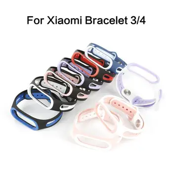 

Colorful Silicon Wrist for Xiaomi MI Band 3 Miband 4 Sport Strap Smart Bracelet Watch Dual Color Replacement WristBand TXTB1