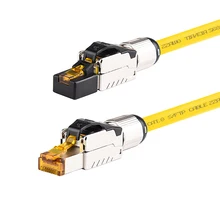 Linkwylan cabo de remendo rj45 premium, pré-terminado, 40g cat8 10g cat7 cat6a, centro de dados de cabo de conexão de campo aplicação de aplicação