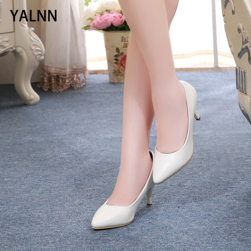 Yalnn/Офисная и деловая женская обувь на низком каблуке свадебная высоком Zapatos De Mujer