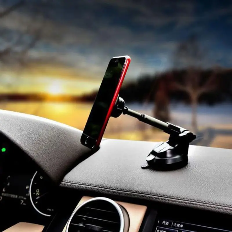 

Universal Magnetic Mobile Phone Stand Holder Telescopic Car Mount 360 Degree Rotation for iPhone 7/6/Samsung Huawei Xiaomi