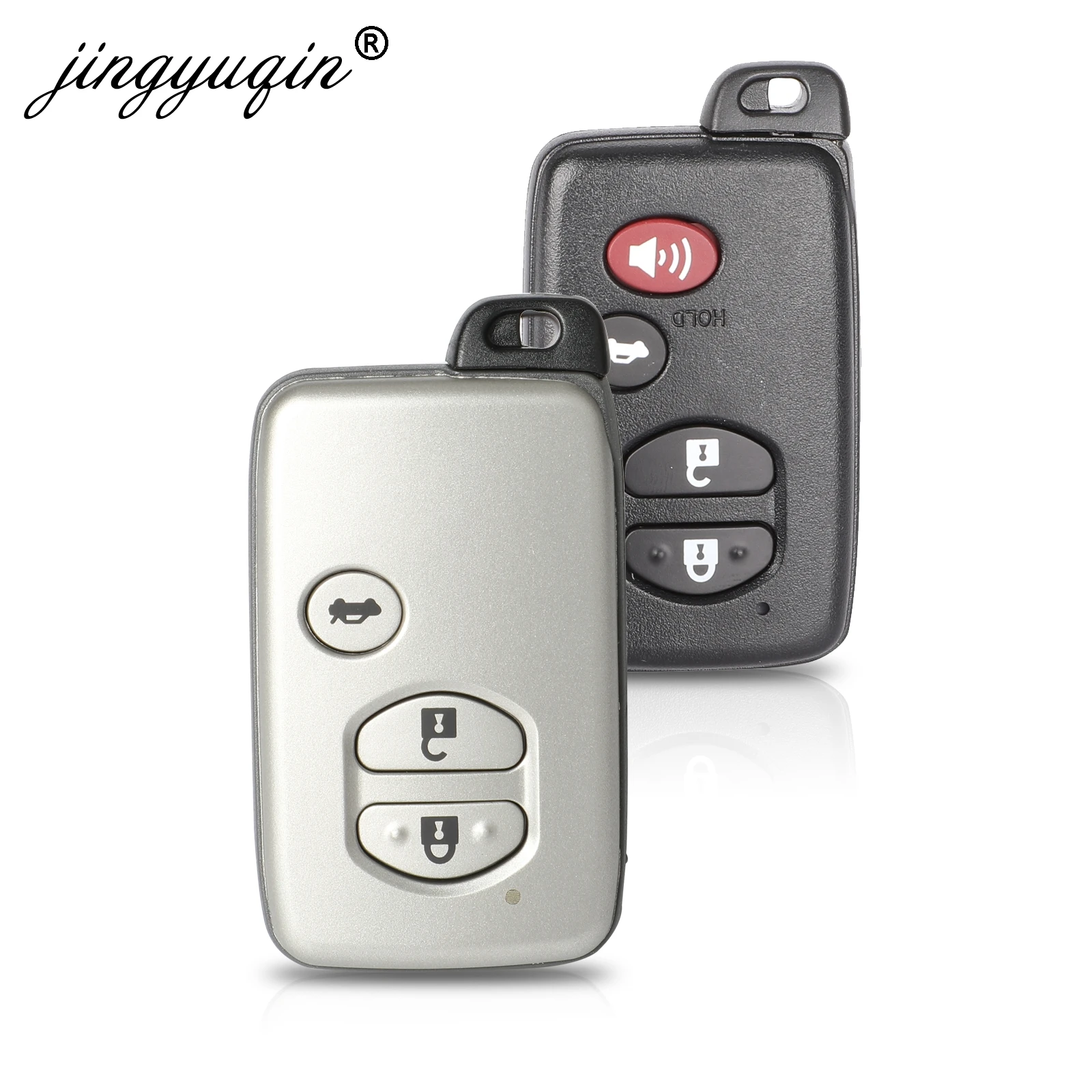 Jingyuqin 10p 3/4 кнопочный ключ оболочки для TOYOTA AURION AVALON LANDCRUISER CAMRY HIGHLANDER RAV4 смарт-ключ