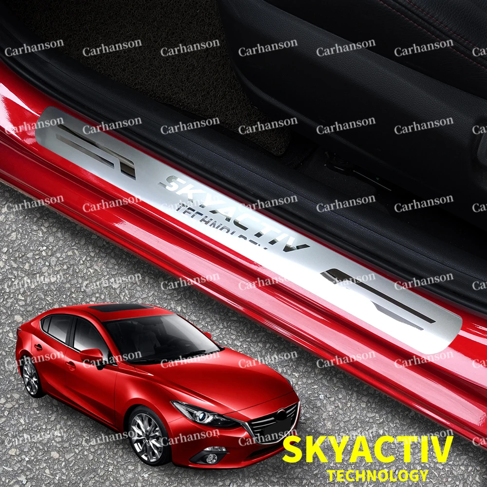 

For Mazda CX 30 CX 5 CX30 CX-30 3 6 CX-5 CX5 Door Sill Trim Pedal Cover Auto Sticker Car Styling Accessories Scuff PlateÂ Guard