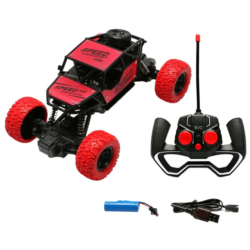 1 комплект, 1/18 масштаб, 2,4 ГГц, 4 колеса, Rock Crawler, дистанционное управление, RC автомобиль, детские подарки, игрушки для автомобиля, высокое качество - Цвет: Красный