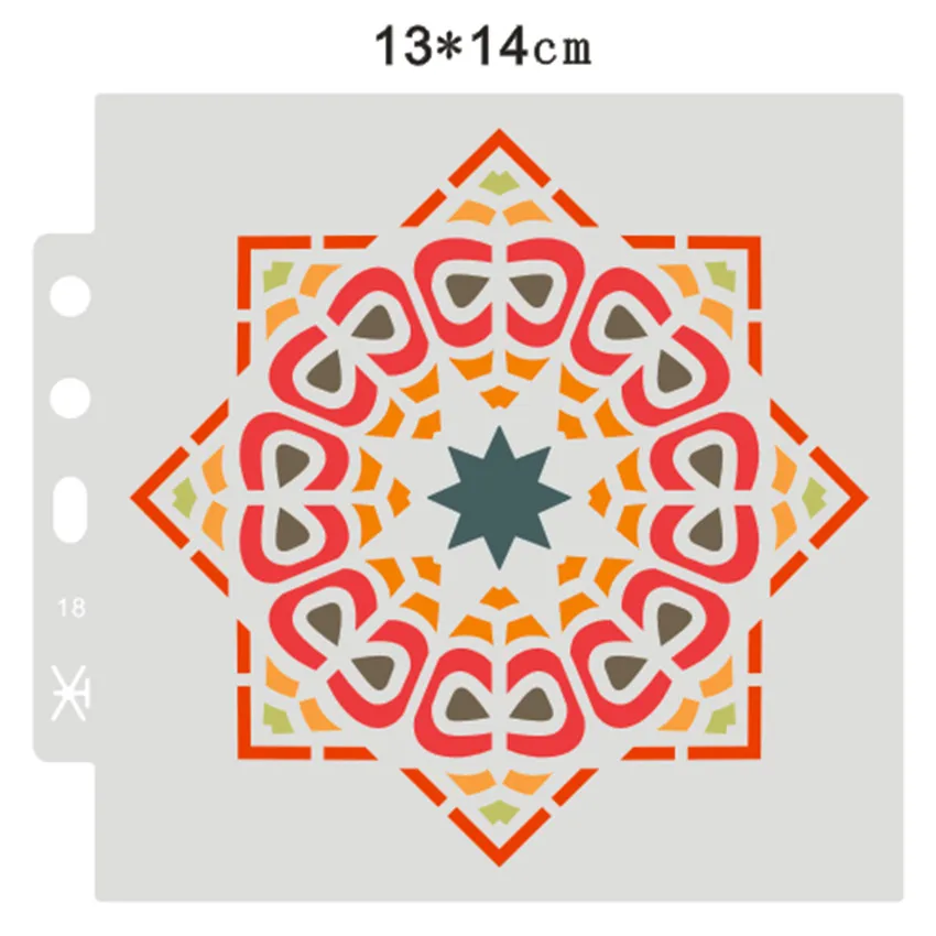 13*14 Magic circle scrapbook stencils spray plastic mold shield DIY cake hollow Embellishment printing lace ruler valentine | Дом и сад