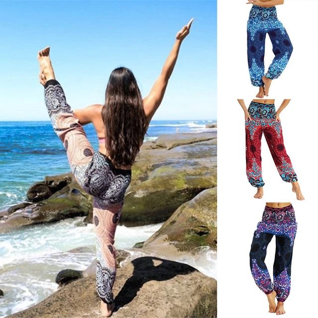 Pantalon Yoga Mujer Abierto Chandal Pantalones Largos Vestir Verano Baggy  Hip Hop Leg Pants Leggins Deporte Cintura Alta Moda Casual Pantalon  Apertura