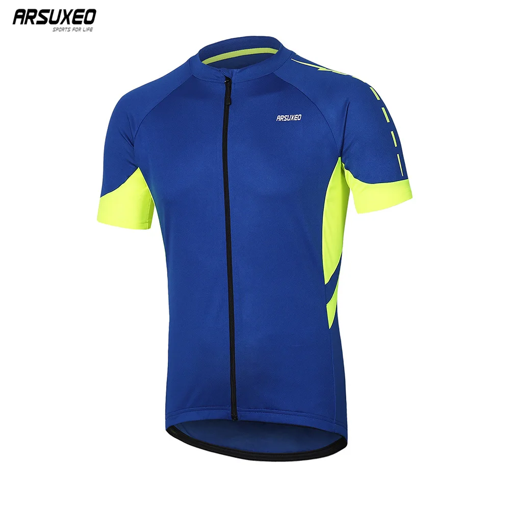 

ARSUXEO Men's Cycling Jersey Short Sleeves Quick Dry Bike Jerseys Bicycle Shirt MTB Mountain Maillot Ciclismo breathable 636