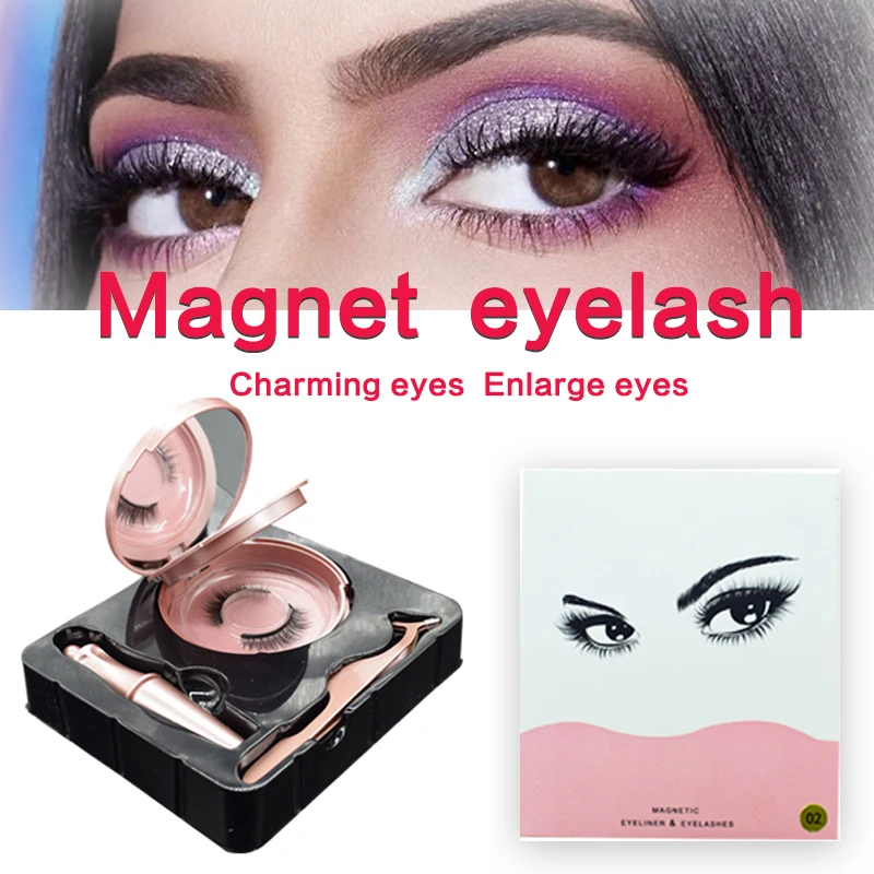 Magnetic False Eyelashes & Magnetic Liquid Eyeliner Set 2 Magnets Natural Fake Eyelashes Extension Waterproof Lasting Makeup Kit Magnetic False Eyelashes & Magnetic Liquid Eyeliner Set 2 Magnets Natural Fake Eyelashes Extension Waterproof Lasting Makeup Kit