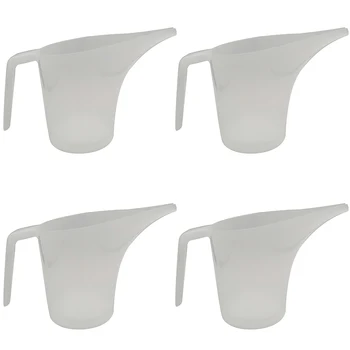 

4 Pcs 1000ML Long Mouth Plastic Measuring Cup with Scale Long Mouth Flow Cup 1L Laboratory Measuring Cup Baking