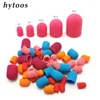 50Pcs Plastic Sanding Caps Nail Drill Accessories Pedicure Care Polishing Sand Block Foot Cuticle Remove Tool With Rubber Grip 1