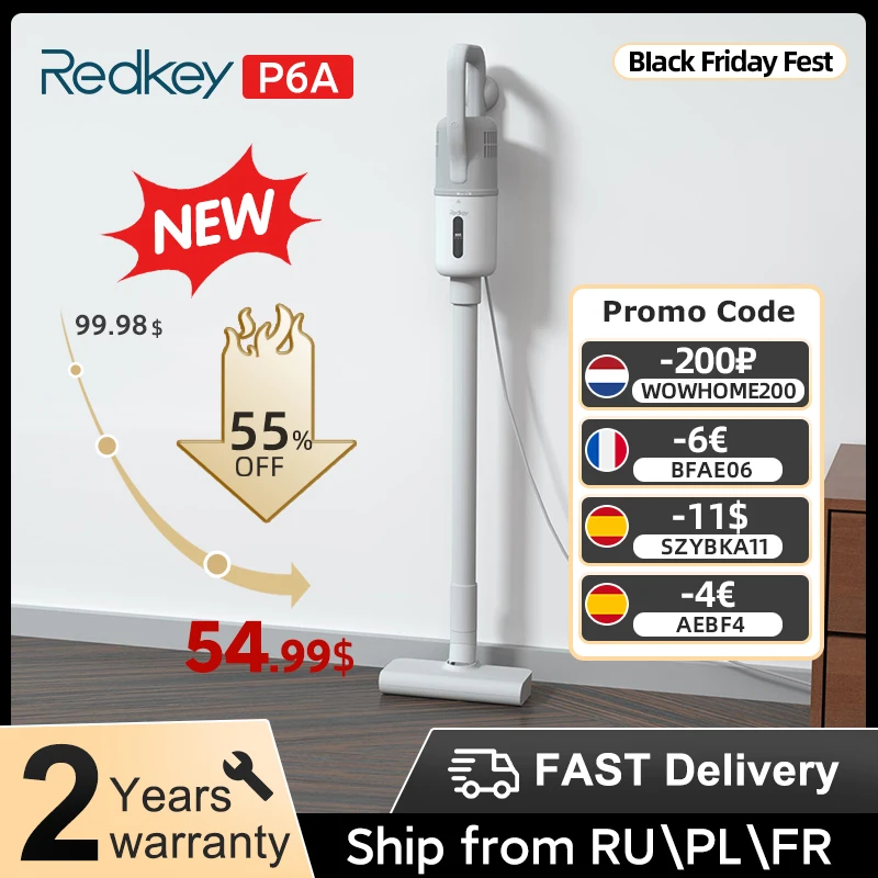 Redkey P6A ручной пылесос 17 кПа Многофункциональный 3 в 1 с веревкой 7 м | Бытовая