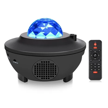 

Ocean Wave Projector Starry Sky Night Bluetooth USB Voice LED Night Light Remote Control TF Card Music Player Romantic Lamp Gift