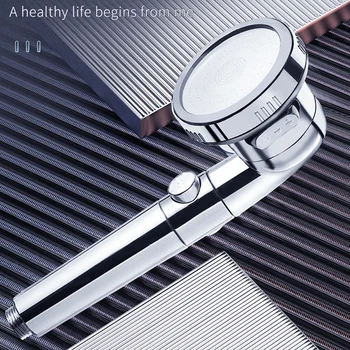 

Adjustable Home With Switch Bathroom Ionic Water Saving Softener ABS Handheld Shower Head Spray 3 Modes High Pressure Hotel
