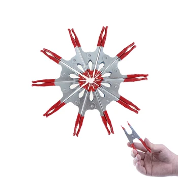 

5pcs 4inch Mini Red Plastic Tips Clips Metal Heavy Duty Spring Clamps Crocodile Clip Grip Holder DIY Hand Tools