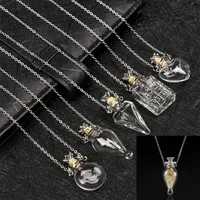 Clear Water Drop Mix Shape Perfume Bottle Necklaces Essential oil Keep Openable Make Wish Pendant Blood Vial Necklace For Women 1