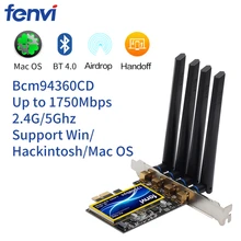 FV-T919 1750Mbps Dual Band 802.11AC อะแดปเตอร์ WIFI WIFI เดสก์ท็อป Broadcom BCM94360 ไร้สายบลูทูธ 4.0 Mac OSX Hackintosh(China)
