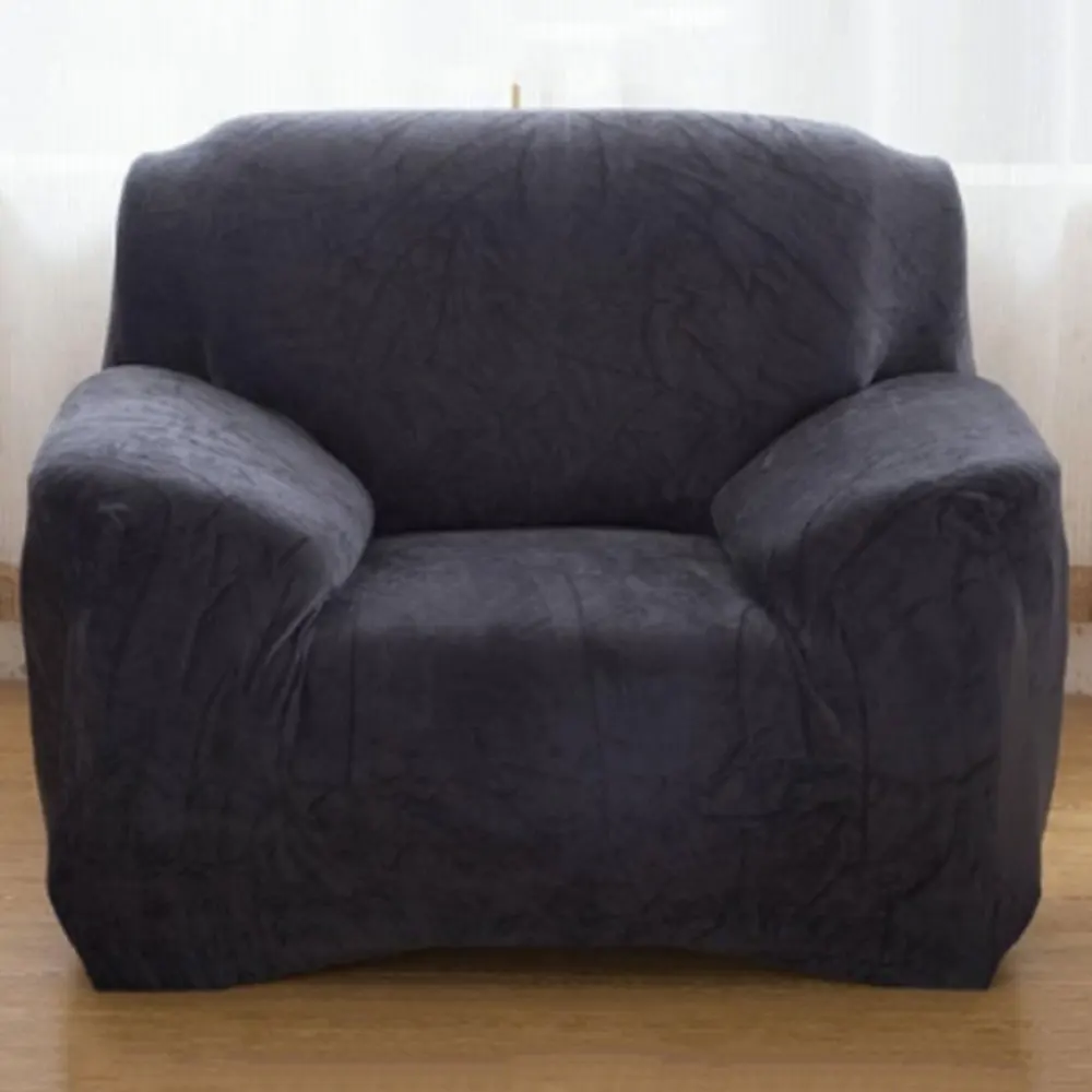Экономичный полиэфирный чехол для дивана, чехол для дивана, чистый дом, отель, плюшевый, красивый, растягивающийся, пылезащитный, для офиса, сделай сам, чехол - Цвет: grey