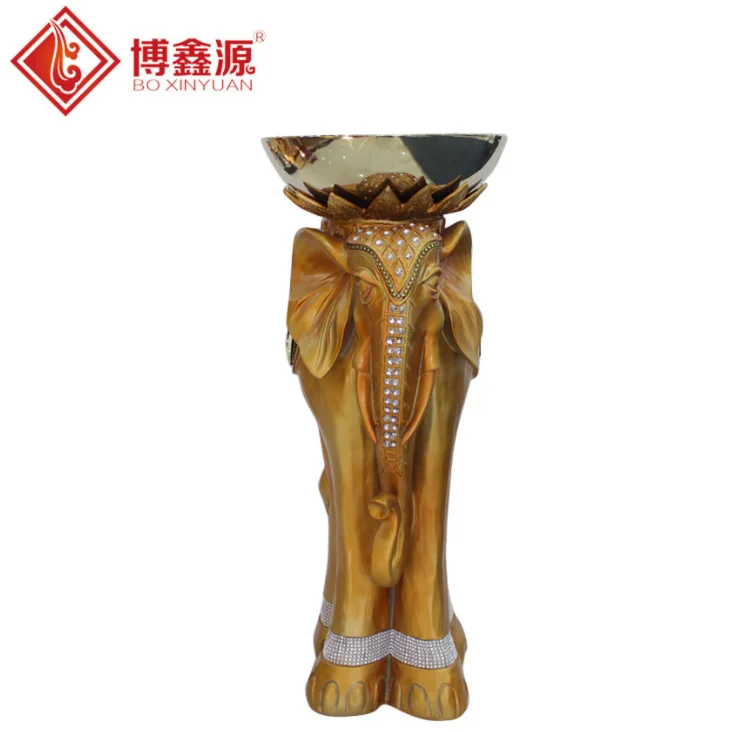Creative resin elephant trash can hotel KTV aisle vertical Chinese