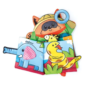 

Baby Cloth Book Toys Washable Hand Puppet with Tail Cartoon Animals Bear Three-dimensional Early Childhood Educational Toy Gifts