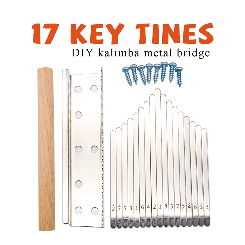 Dexinor Hobby 17 Key Tines DIY Kalimba Piano Mbira Upgrade Metal Bridge Set Instrumentos Accessories |