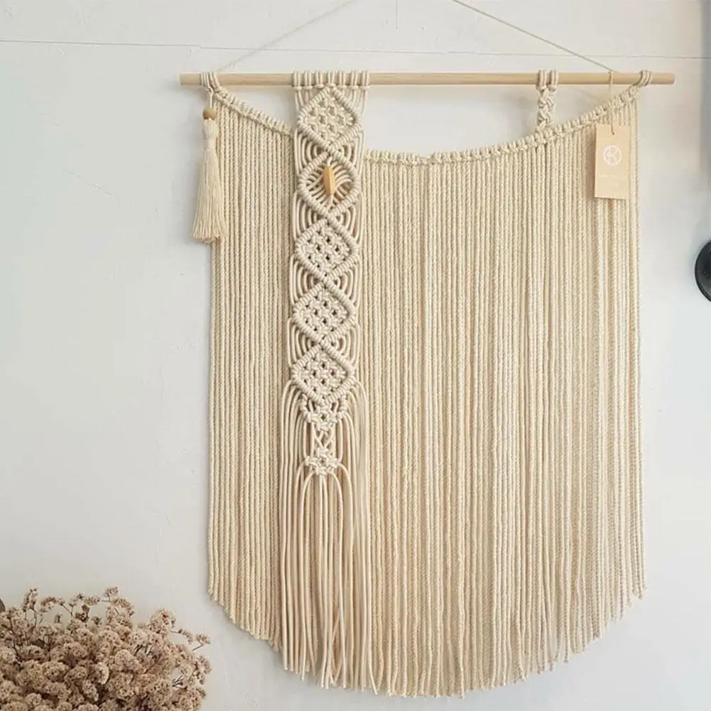 

Macrame Wall Hanging Tapestry Wall Decor Chic Bohemian Handmade Woven Apartment Room Home Decoration