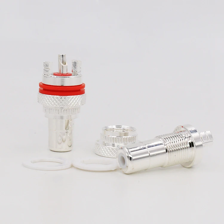 

8pcs high quality silver plated RCA Socket Female RCA Jack Socket Connector