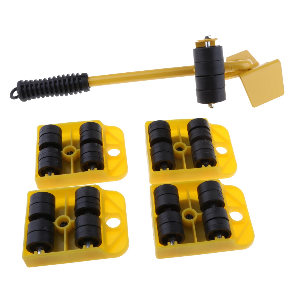 5Pcs SUPER FURNITURE SLIDERS Moving Heavy Furniture with Ease, Roller Mover Silder Glider for Appliances