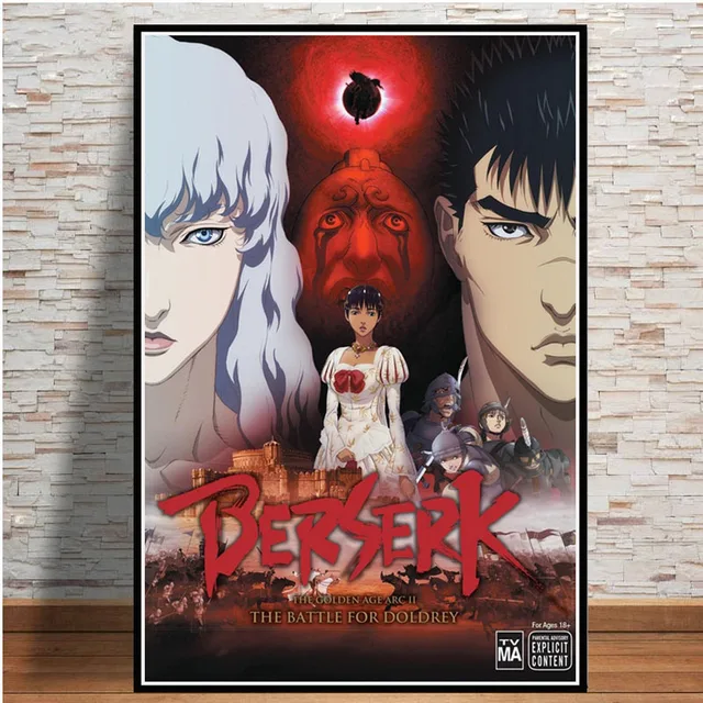 Hot Japan Anime BERSERK Kentaro Miura Home Decor Poster Wall Scroll 8"x12" PP314 