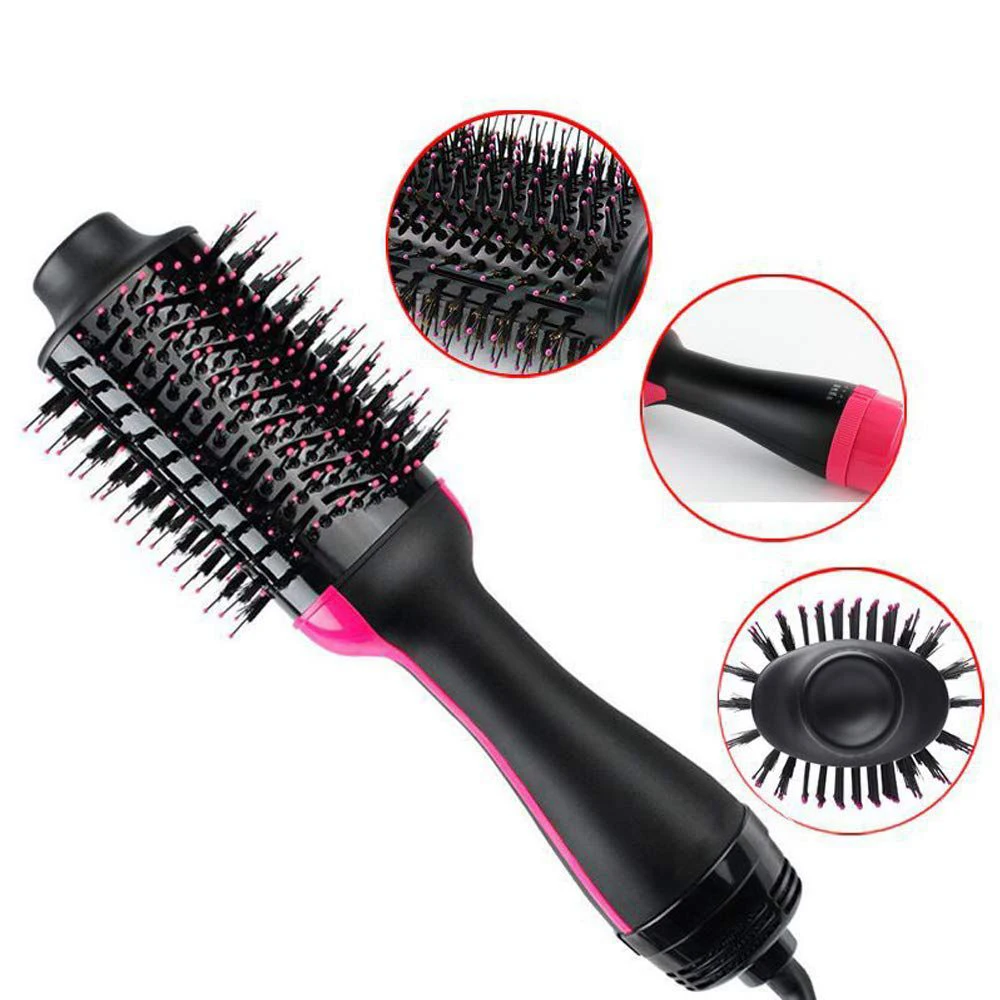 Professional Hair Dryer Brush 1000W 2 In 1 Hair Straightener Curler Comb Electric Blow Dryer hot Hair Comb Brush Roller Styler