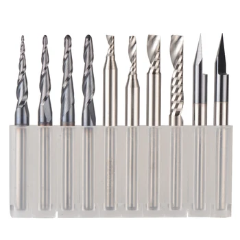 

Engraving Milling cutter set Router End Mill 3.175mm Shank Silver Tools