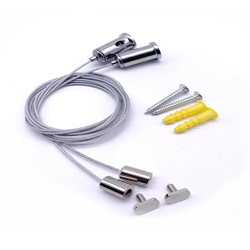 chandelier 1 meter steel wire rope aluminum groove line lamp surface mounted office lamp hanging rope