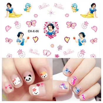 

kids Princess frozen elsa anna Nail Stickers Toy new CartoonSofia White snow Mickey girls Beauty Pretend toys gift