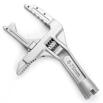 

Multi-function Short Handle Universal Wrench Large Opening Bathroom Wrench Adjustable Aluminum Alloy Repair Tool