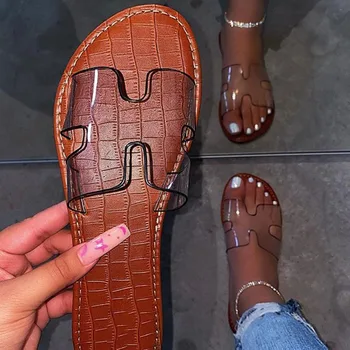 

Women shoes Flat Slippers Summer Shoes Open Toe Roman Beach Sandals ladies Sexy Flip Flops Black Non-slip Slides