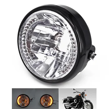 

7" Motorcycle Headlight Motorcycle Headlight Amber LED 2 in 1 18cm DC 12V
